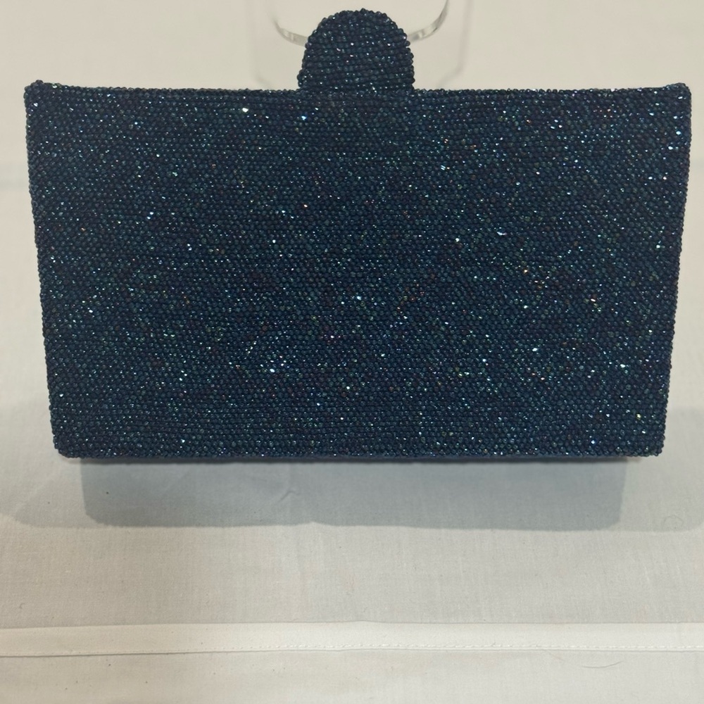 Elegant Vintage 1950s Blue Sparkle Clutch Purse